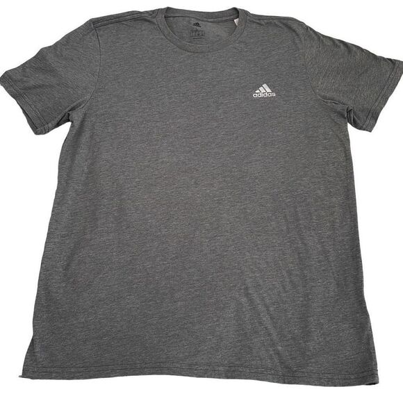 Nearly New! Adidas Gray Cotton Blend Short Sleeve Tee - Size Large - Picture 2 of 5